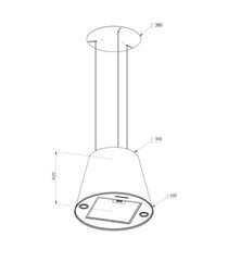 Allenzi CONE BLACK цена и информация | Tvaika nosūcēji | 220.lv