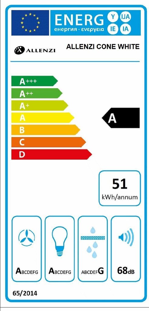 Allenzi CONE WHITE cena un informācija | Tvaika nosūcēji | 220.lv