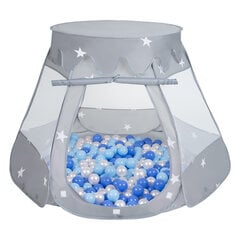 Игровая палатка с пластиковыми шариками Selonis Pop Up, 105x90 см/100 шариков, для детей, мятный: перламутровый/серый/прозрачный/светло-голубой/мятный цена и информация | Игрушки для малышей | 220.lv