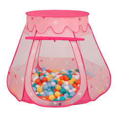 Игровая палатка с пластиковыми шариками Selonis Pop Up, 105x90 см/100 шариков, для детей, мятный: перламутровый/серый/прозрачный/светло-голубой/мятный цена и информация | Игрушки для малышей | 220.lv