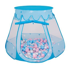 Игровая палатка с пластиковыми шариками Selonis Pop Up, 105x90 см/200 шариков, для детей, мятный: белый/жёлтый/оранжевый/светло-голубой/бирюзовый цена и информация | Игрушки для малышей | 220.lv