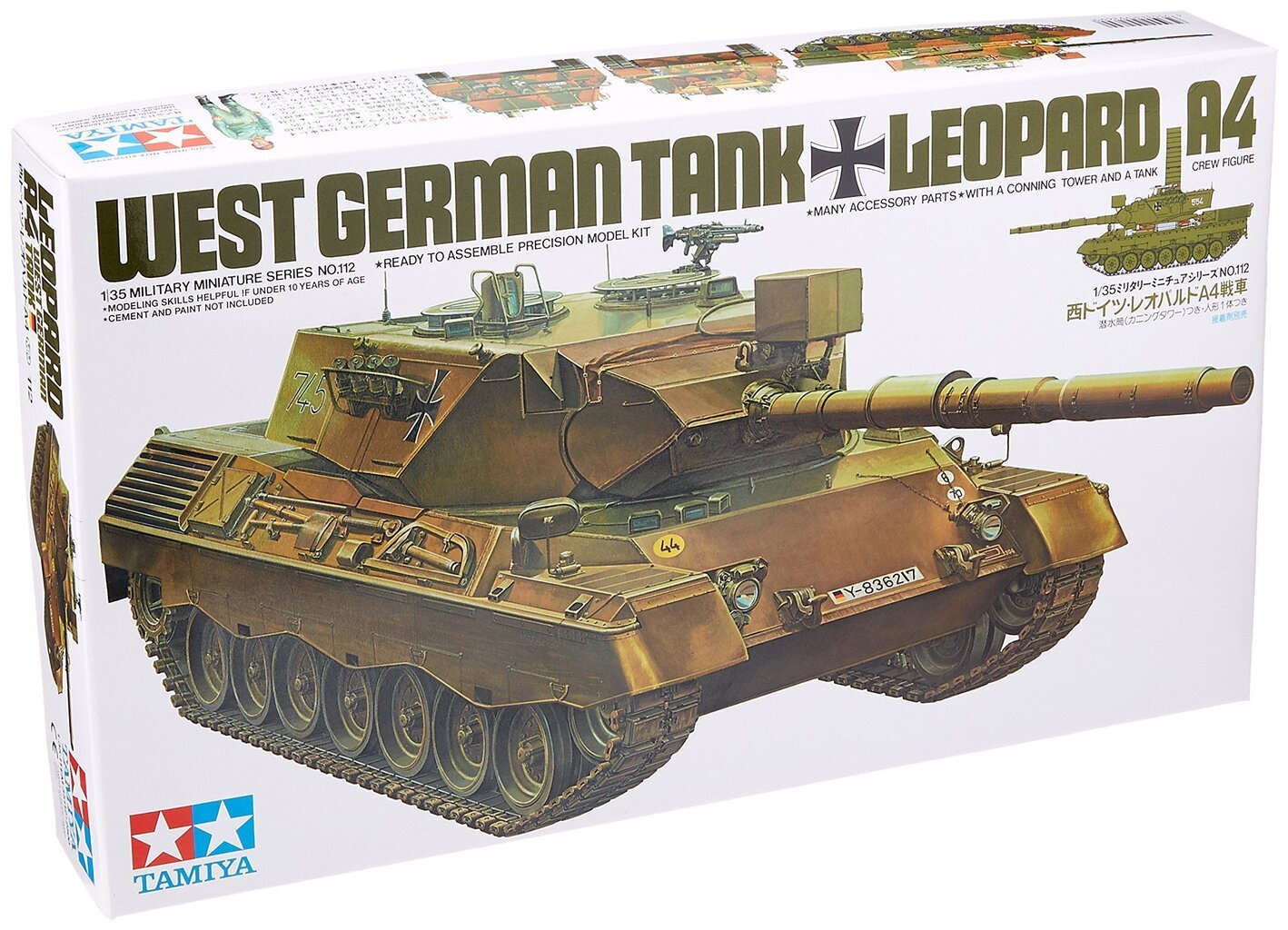 Plastmasas saliekamais modelis Tamiya West German Leopard A4 cena un informācija | Konstruktori | 220.lv