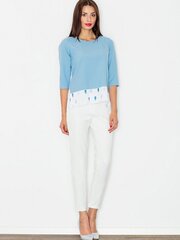 Женская блузка Figl M233, белая/синяя цена и информация | Женские блузки, рубашки | 220.lv