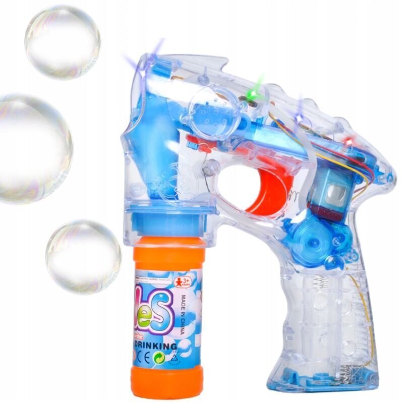 Ziepju burbuļu šautene ar gaismas efektiem cena un informācija | Ūdens, smilšu un pludmales rotaļlietas | 220.lv