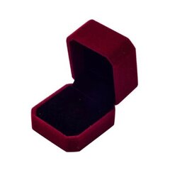Бархатная подарочная коробочка для украшений, бордовая цена и информация | Упаковочные материалы для подарков | 220.lv