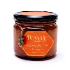 Organic Goodness Sojas vaska svece Narangi, degšanas laiks 55h cena un informācija | Sveces un svečturi | 220.lv