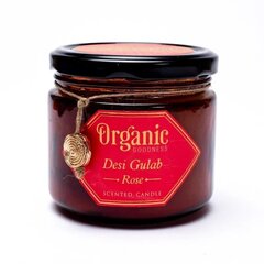 Organic Goodness Sojas vaska svece Desi Gulab Rose, degšanas laiks 55h cena un informācija | Sveces un svečturi | 220.lv