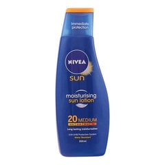 Солнцезащитный лосьон Nivea Sun moisturising lotion SPF20, 200 мл цена и информация | Кремы от загара | 220.lv