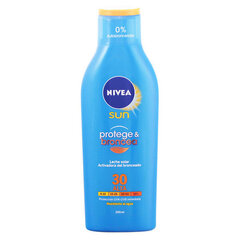 Солнцезащитное молочко Nivea Protege & Broncea SPF 30, 200 мл цена и информация | Кремы от загара | 220.lv