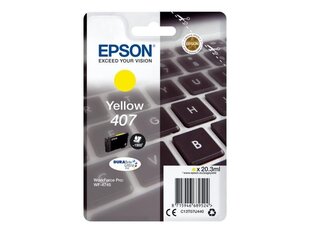 Epson чернильный картридж C13T41E440  C13T07U440  T07U440  407XL Желтый - цена и информация | Картриджи для струйных принтеров | 220.lv