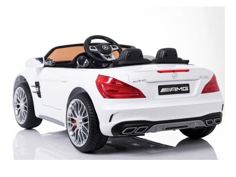 Mercedes-Benz SL65 AMG ar mūzikas moduli, balts cena un informācija | Bērnu elektroauto | 220.lv