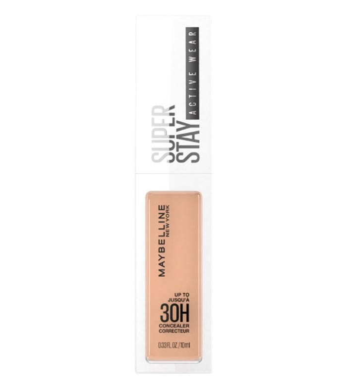 Sejas korektors, Maybelline Superstay Active Wear 25-medium, Pret-nepilnībām (30 ml) cena un informācija | Grima bāzes, tonālie krēmi, pūderi | 220.lv