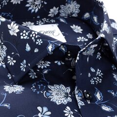 Рубашка мужская, синяя/цветы (Regular), 22ОС/ВОС0061560 цена и информация | Мужские рубашки | 220.lv