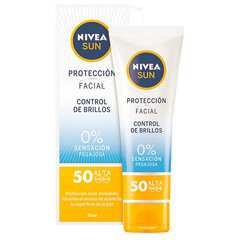 Солнцезащитный крем для лица Nivea SPF 50, 50 мл цена и информация | Кремы от загара | 220.lv