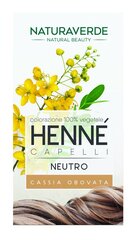 Dabiskā henna matu krāsošanai, Naturaverde, neitrāla, 100 g cena un informācija | Matu krāsas | 220.lv