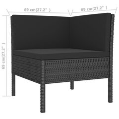 Садовый комплект мебели VidaXL, черный цена и информация | Комплекты уличной мебели | 220.lv
