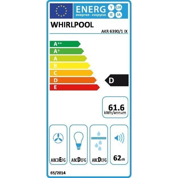 Whirlpool AKR 63901 IX цена и информация | Tvaika nosūcēji | 220.lv