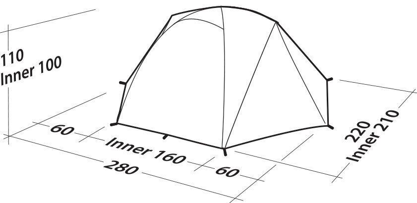 Telts Robens Boulder 3, oranža cena un informācija | Teltis | 220.lv