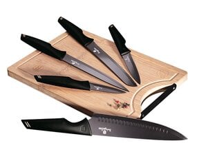 Набор из 5 кухонных ножей с разделочной доской цена и информация | Ножи и аксессуары для них | 220.lv