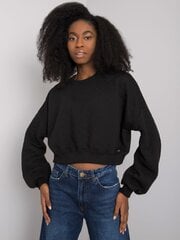 Sievietes melns džemperis bez kapuces cena un informācija | Jakas sievietēm | 220.lv
