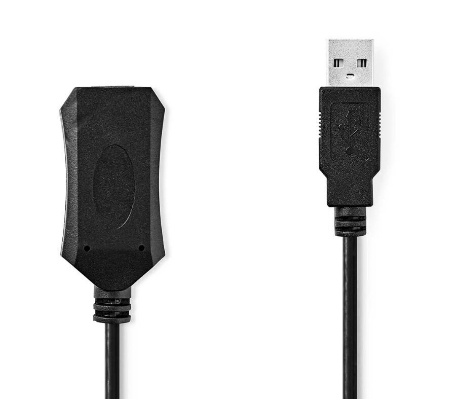 USB 2.0 kabelis Nedis USB-A M - USB-A F, 5m цена и информация | Kabeļi un vadi | 220.lv