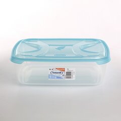 Kvadrātveida kaste, 5l, caurspīdīga, zila цена и информация | Посуда для хранения еды | 220.lv