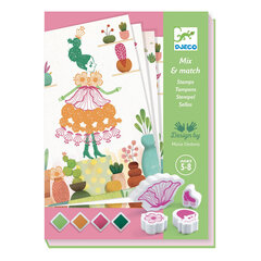Набор для творчества со штампами - Девушки из цветов, DJECO DJ08741 цена и информация | Развивающие игрушки | 220.lv