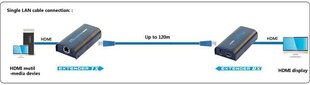 HDMI pagarinātājs Techly Over IP Cat5e/6/6a/7 1080p līdz 120m cena un informācija | Adapteri un USB centrmezgli | 220.lv