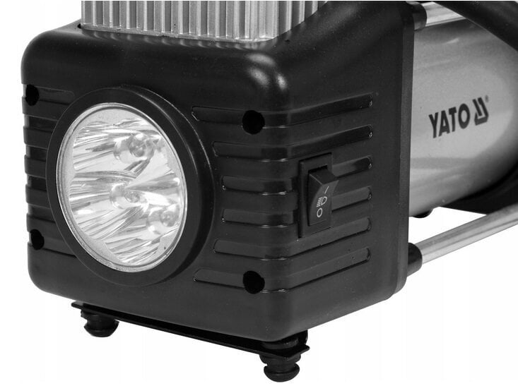 Automobiļu kompresors Yato ar LED lampu 12V 250W, YT-73462 цена и информация | Kompresori | 220.lv