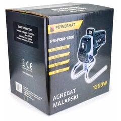 Гидродинамический поршневой малярный агрегат PowerMat 1200 Вт цена и информация | Пульверизаторы для краски  | 220.lv