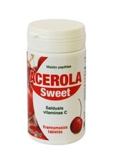 Uztura bagātinātājs - košļājamās Acerolas-C vitamīna tabletes, Acerola sweet Vit-C tab. N90 cena un informācija | Vitamīni, preparāti, uztura bagātinātāji labsajūtai | 220.lv