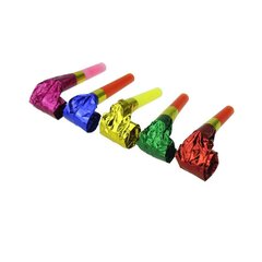 Разноцветные блестящие свистки, 5 шт. цена и информация | Праздничные декорации | 220.lv