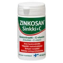 Cinka citrāta un C vitamīna tabletes, Zinkosan tab. N120 cena un informācija | Vitamīni, preparāti, uztura bagātinātāji imunitātei | 220.lv