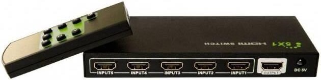 Slēdzis Techly 5 porti HDMI 5x1 4K*30Hz cena un informācija | Adapteri un USB centrmezgli | 220.lv