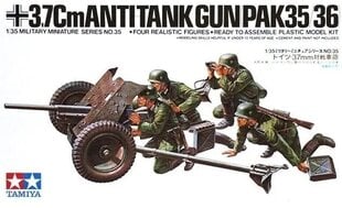 Tamiya - 3.7cm Anti-Tank Gun (PaK 35/36), 1/35, 35035 цена и информация | Конструкторы и кубики | 220.lv