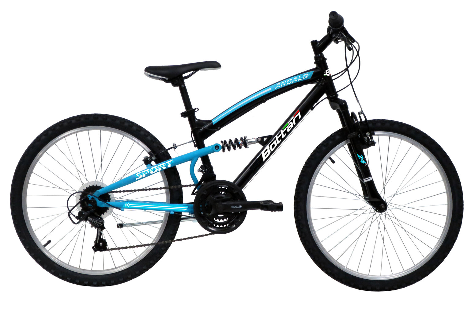 Kalnu velosipēds Bottari Andalo MTB 26”, melns/zils cena un informācija | Velosipēdi | 220.lv