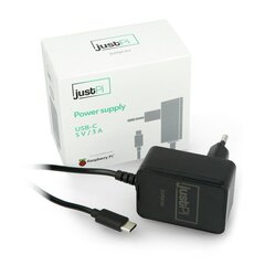 Блок питания justPi C USB 5В/3A для Raspberry Pi 4B цена и информация | Требуются батарейки | 220.lv