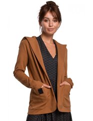 Женская куртка без застежки с капюшоном B180 - карамельная цена и информация | Женские пиджаки | 220.lv