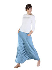 Вискозные штаны Lega KL08, светло-синий цена и информация | Женские брюки | 220.lv