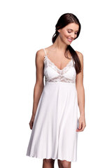 Вискозная ночная сорочка Lega NMV61, белый цена и информация | Женские пижамы, ночнушки | 220.lv
