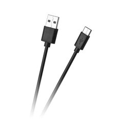 USB kabelis - USB tips C 1m Melns цена и информация | Кабели и провода | 220.lv