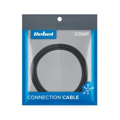 USB kabelis - USB tips C, 100 cm melns цена и информация | Rebel Бытовая техника и электроника | 220.lv