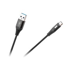 Кабель USB тип C, 100 см, черный цена и информация | Кабели и провода | 220.lv