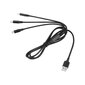 USB 3in1 microUSB kabelis, USB tips C, Lightning 100 cm цена и информация | Kabeļi un vadi | 220.lv