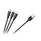 USB 3in1 microUSB kabelis, USB tips C, Lightning 100 cm цена и информация | Kabeļi un vadi | 220.lv