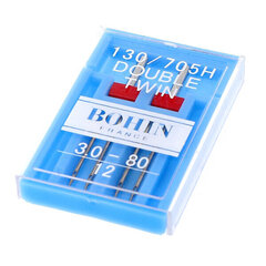 Двойная игла 3-0-80 2 шт Bohin цена и информация | Швейные машинки | 220.lv