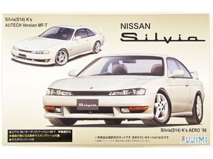 Fujimi - Nissan S14 Silvia K`s Aero `96/Autech Version w/Window Frame Masking, 1/24, 03927 cena un informācija | Konstruktori | 220.lv