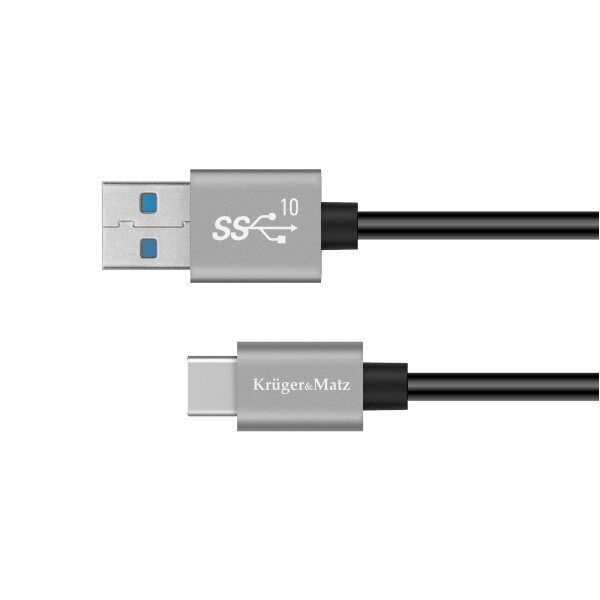 USB kabelis - USB tips C 10 Gbps 0,5 m Kruger &; Matz Basic cena un informācija | Kabeļi un vadi | 220.lv