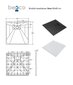 Kvadrāta dušas paliktnis Besco Vexo Black, 80x80, 90x90 cm cena un informācija | Dušas paliktņi | 220.lv
