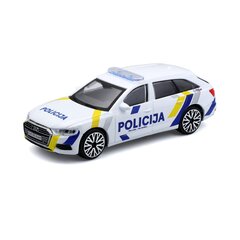 Модель автомобиля Bburago Audi A6 Avant полиция Латвии цена и информация | Конструктор автомобилей игрушки для мальчиков | 220.lv